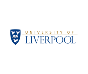 University of Liverpool Logo in gold and blue with the blue badge to the left
